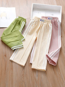 Quần Dài Thường Ngày Cho Bé Gái Mùa Thu Quần Thể Thao Ống Đứng Thời Trang Quần Dài Ống Rộng Cho Trẻ Em Quần Dài Cotton Thoải Mái Cho Bé Gái