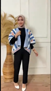 [Ship From KL] Outer Batik Cotton Free Size Corak Bolero Lowo Bolak Balik Palembang