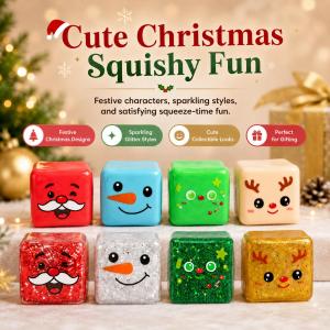 Christmas Squishy Toys For Kids Giant Squishy Toys For Girls Squeeze Toys For Kids Slow Rising Squishy Toy Stress Relief Fidget Toy Soft Cute Gift Sensory Toy