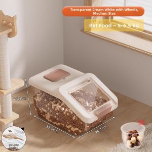 QUEZHOU | Sealable Food Grade Pet Food Storage Can Transparent