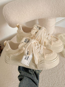 Mktkm Canvas Shoes for Women 2024 New Arrival Best Selling Platform White Shoes Spring & Fall Beggar Shoes Classic Style Sneaker