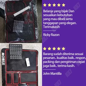 Holder Hp Mobil / HP Holder Mat Alas Mobil Dasbor Anti Slip Car / Phone Holder Mat Alas 3 in 1