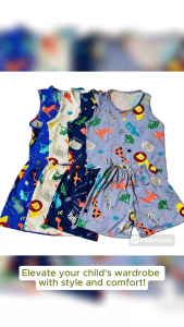 SAFARI PRINT DESIGN TERNO SANDO AND SHORT (1yr old up to 13yrs old)