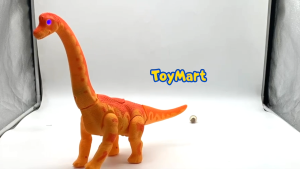 13” Brachiosaurus Egg Laying Dinosaur Toy Sounds & LED Projecting Sound & Light FX