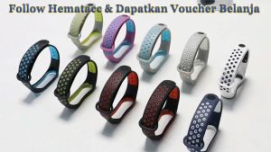 Strap Mi Band 4 / Mi Band 3 Sport Anti Gerah Tali Xiaomi MiBand Sirkulasi Udara Hematacc - Grade Quality, Kualitas Ori, Gratis 1 Anti Gores (BELANJA DI HEMATACC AUTO BERAMALBELI)