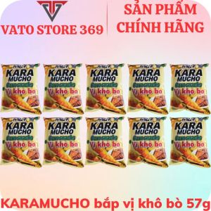 Bánh snack bắp KARAMUCHO vị khô bò gói 57g