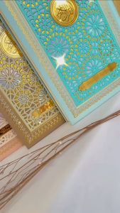 (Bisa costum nama) Al-Quran A5 Maroko Pattern Free Tasbih Premium