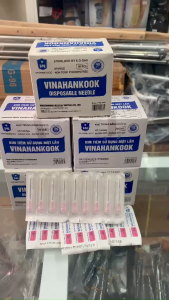 hộp 100 cái Đầu kim Vinahankook các số từ 18G đến 26G chính hãng dùng trong y tế phòng khám bệnh viện