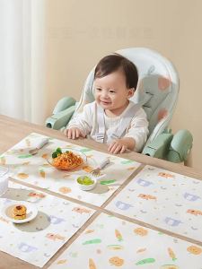 TEN-M JOURNEY Disposable Placemat for Baby & Kids Restaurant Table Mats 30cm x 41.5cm Sticky Place Mats Toddler Baby Placemat