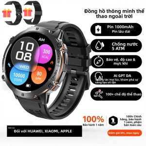 Đồng Hồ Thông Minh Quân Sự T-Rex3 2025 Mới Dành Cho Nam GPS Chống Nước 10ATM Màn Hình AMOLED Pin 1000mAh Theo Dõi Thể Dục Thể Thao Chức Năng Gọi Điện