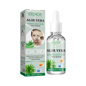 Eelhoe Aloe Vera Face Moisture Serum Improve Dryness Whitening Nourishing Soothing Essence Shrink Pores Firming Acne Removal Lighten Fine Lines Anti Aging Daily Moisturizing Essence Aloe Vera Face Serum(30ml)