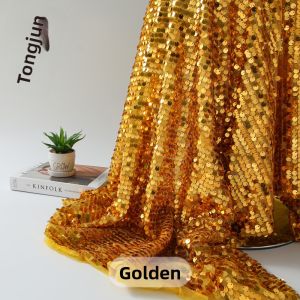 Wedding Stage Background Fabric Sequin Drapes Performance Costume Decor Material Encrypted 9mm Shiny Sequins Chinese Style Home Fabric