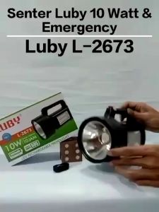 Senter LUBY L2673 / Senter Cas Luby L-2673 / Led Rechargeable Handlight 10 Watt