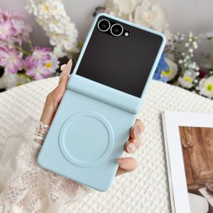Ốp Lưng Sạc Không Dây Magsafe Bằng Da PU Sang Trọng Có Tích Hợp Bảo Vệ Màn Hình Bảo Vệ Bản Lề Cho Samsung Galaxy Z Flip 8