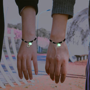 C.three. 26 English Letters Luminous Bracelet Initials Braided Bracelet Couple Friendship Jewelry Gift