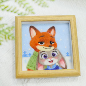 Handmade Wool Felt DIY Cavy Material Kit Doll Pendant Couple Gift Picture Frame Decoration Painting Ornament Home Fabric Art