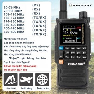 TIDRADIO H3 Plus Bluetooth Walkie Talkie Tầm Xa Air Band Không Dây Có Thể Lập Trình Đài Phát Thanh Di Động Đa Ngôn Ngữ Với Pin 2500mAh