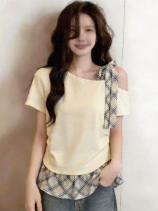 Sleeveless Off Shoulder Slimming T-shirt Top