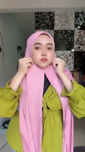 Pashmina Oval Jersey Premium Pasmina Jilbab Kerudung Instant Curve Malaysia Bahan Jersey Adem Melar Model Terbaru Murah Terlaris