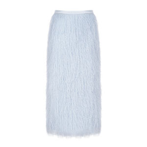Tassel Trimmed A-line Midi Skirt