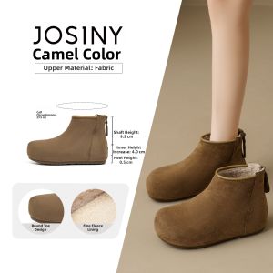 Josiny | Thick Fur Insulated Heeled Snow Boots for Women