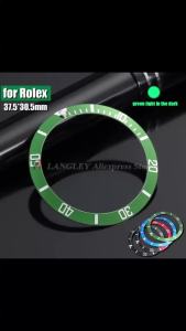 37.5mm Ceramic Alloy Watch Bezel Insert for Rolex Water Ghost Diving for Seiko Watch Cases Movement Watch Ring Parts Accessories
