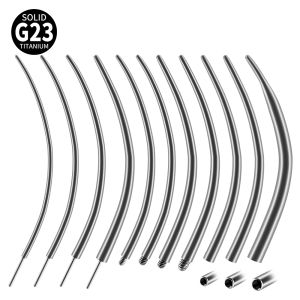 1/5/10PCS Titanium Curved Taper Insertion Pin Tool Internal Thread Piercing Kit For Tragus Helix Lip Nose Piercing Jewelry