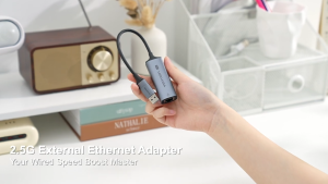 Vention Ethernet Adapter Dual USB A 3.0 Type C 2.5Gbps to RJ45 UTP LAN Gigabit Network NAS OTG