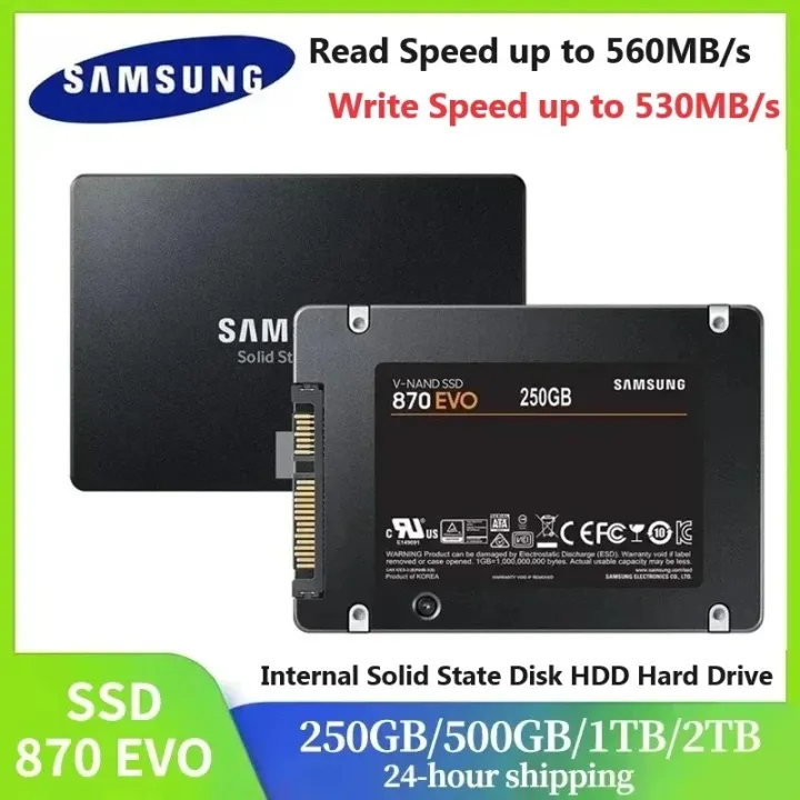 SAMSUNG SSD 870 EVO Internal Solid State Disk HDD Hard Drive SATA3 2.5 inch Laptop Desktop 1TB 2TB 500GB PC MLC disco duro