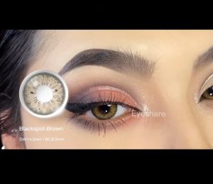 Menyinarimu Gray Softlens 1Pasang Blackspot Brown Gray Soflen Soflens Diameter 14 Normal Softlens Mata
