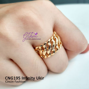 Cincin Wanita Infinity Ukir Keren Unik Perhiasan Fashion Import Premium Cocok dipakai kapan saja Awet Anti Karat cng195