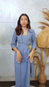 Cherrykebaya Setelan Kebaya Bali Kutubaru Rubina Lonceng Airflow dan Rok Kamen Airflow panjang selendang wisuda pesta modern