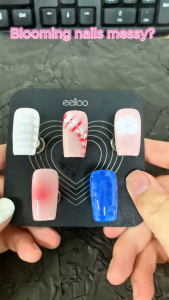 eelloo 15 มล.เล็บเจลอาบน้ำ ที่เรืองแสง UV LEDกาวติดฟอยล์ แบบเจล Nail Blossoming Gel กาวลอกฟอยล์เต็มแผ่น