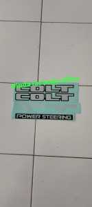 stiker mobil tulisan CYCLONE POWER STEERING