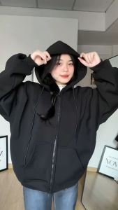Áo khoác hoodie dây kéo PHẢN QUANG vải nỉ lót bông form rộng bigsize nam khoác ngoài