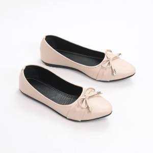Sepatu balet flatshoes teplek wanita hitam kerja elegan murah kekinian korean style B11