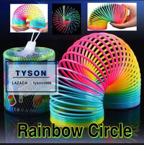 Rainbow Magic Spring Funny Plastic Folding Spring Coil Spring Walking Spring Toy Creative Colorful