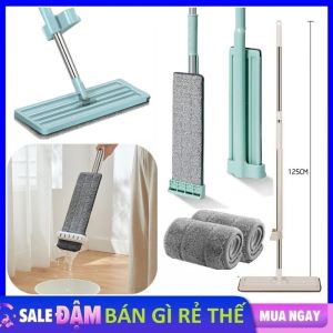 Cây Lau Nhà Tự Vắt Phẳng Thông Minh Spin Xoay 360 Độ Tặng Kèm Bông Lau - Chổi Lau Nhà Thông Minh Tự Vắt Bông Lau Siêu Thấm Hút Nước - Dụng Cụ Lau Vệ Sinh Sàn Nhà