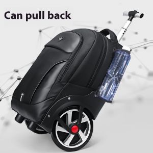 กระเป๋าล้อลากเดินทางสําหรับผู้ชาย18/20นิ้วกระเป๋าเป้สะพายหลังแล็ปท็อปกระเป๋าเดินทางมีล้อมีล้อลากสําหรับธุรกิจขึ้นเครื่อง