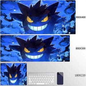 Bandai | 90x40 Large Mouse Pad Office Desk Mats PC Gaming Lock Edge Accessories XXL Mouse Pad Laptop P-Pokemons P-Pikachus Keyboard Mat