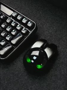 MOFII M6C Evil Rabbit Dual Mode Wireless Mouse Black Cool Rabbit Shape RGB Glow Silent Rechargeable Mice Multi Device Compatible