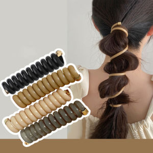Women Magic Braid Hair Rope Spiral Shape Headwear Hair Rings Elastic Hair Band Telephone Wire Line Hair Accessories