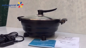 Nồi lẩu điện đa năng Bennix Thái Lan BN-05EGP dung tích 5 lít bảo hành 24 tháng - Maiso KÉP - ĐÚC LIỀN vào thân chảo