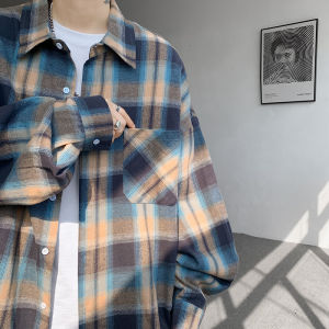 Áo Sơ Mi Kẻ Sọc Cotton Dài Tay Cho Nam Mùa Thu Áo Khoác Ngoài Rộng Rãi Áo Sơ Mi Nam Áo Khoác Ngoài Cho Cặp Đôi Áo Sơ Mi Tagkita