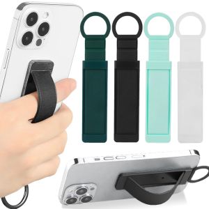 Silicone Telescopic Phone Finger Strap Grip Mobile Phone Hand Band Holder Finger Ring Push-Pull Grip Stand Bracket