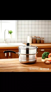 หม้อนึ่งสแตนเลส2ชั้น 22cm พร้อมซึ้งนึ่ง หม้อน หม้อด้าม หม้อมีด้าม หม้อทอดนึ่ง หม้อนึ่ง หม้อนึ่ง หม้อด้าม หม้อมีด้าม หม้อทอดนึ่ง MEI-ER Steamer Pot