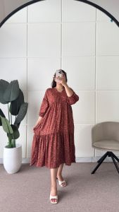 Dress motif//Dress Lidya//Dress rayon//Nagita Dress