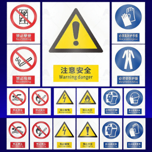 RUIKELAIXIANG | Safety Warning Sign No Smoking Fire Hazard Caution Electric Shock