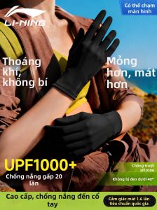 Li-Ning | Sun Protection Gloves UV Resistant Slip-Proof Touchscreen Compatible