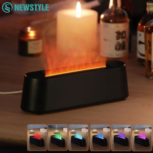 Essential Oil Aroma Diffuser Multicolor Flame Humidifier Timing Protect Colorful Ambient Light Home Air Humidifier Aroma Machine